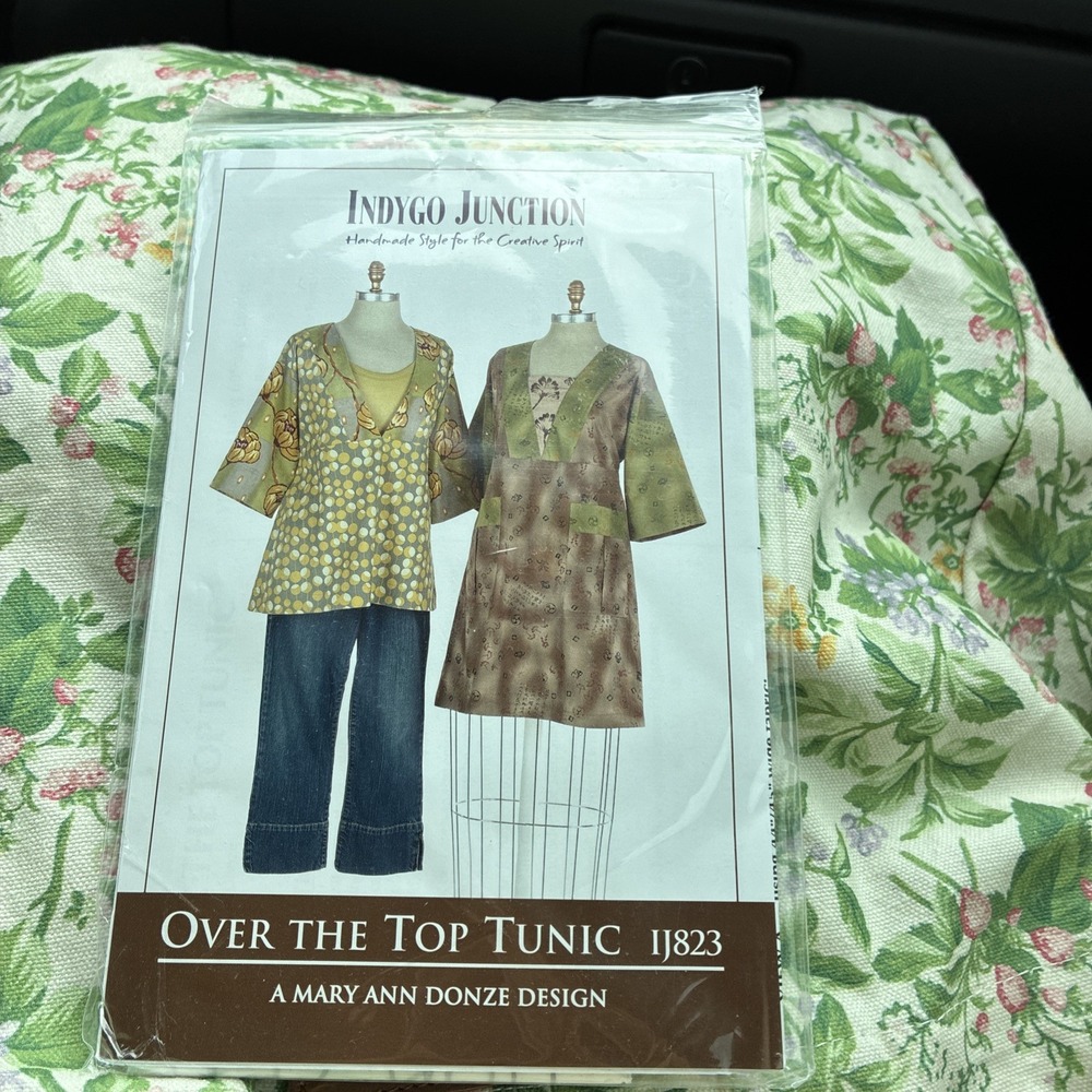 INDYGO JUNCTION "Over the Top Tunic" IJ823 UNCUT Sewing Pattern Ms. S-XXL